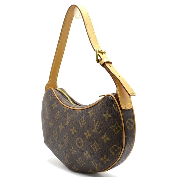 Louis Vuitton Canvas Shoulder Pochette Croissant Monogram Brown Bag - Picture 1 of 9